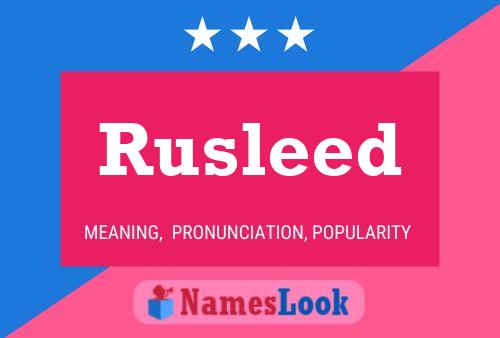 Rusleed 名字海报