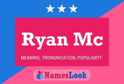 Ryan Mc 名字海报