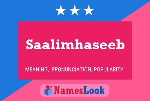 Saalimhaseeb 名字海报