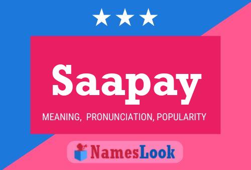 Saapay 名字海报