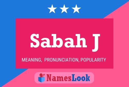 Sabah J 名字海报