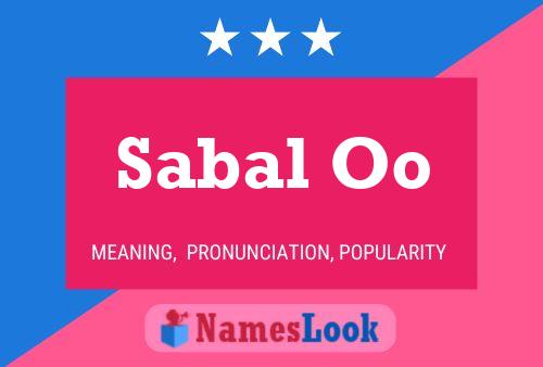 Sabal Oo 名字海报