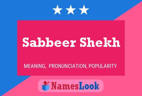 Sabbeer Shekh 名字海报