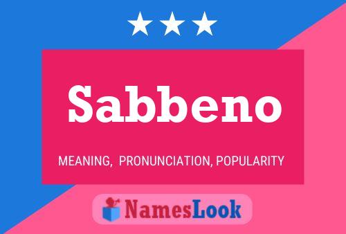 Sabbeno 名字海报