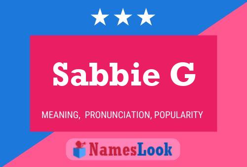 Sabbie G 名字海报