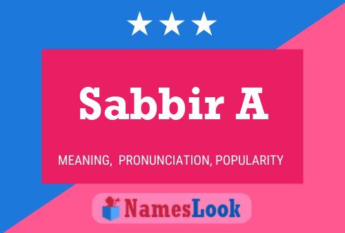 Sabbir A 名字海报