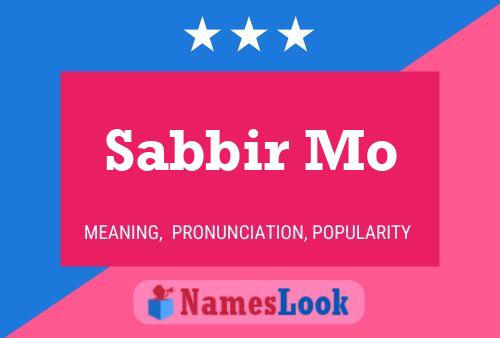 Sabbir Mo 名字海报