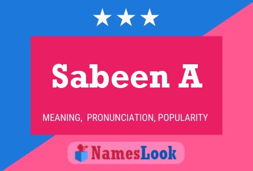 Sabeen A 名字海报