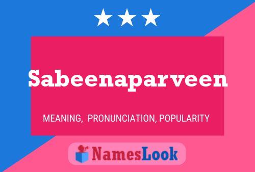 Sabeenaparveen 名字海报