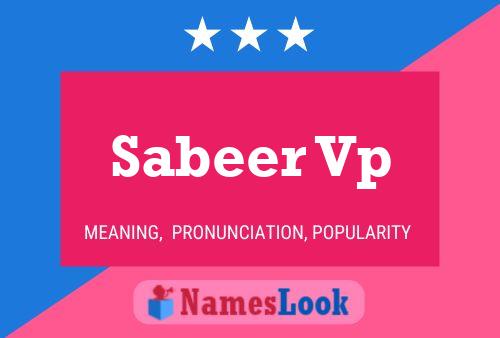 Sabeer Vp 名字海报