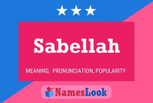 Sabellah 名字海报