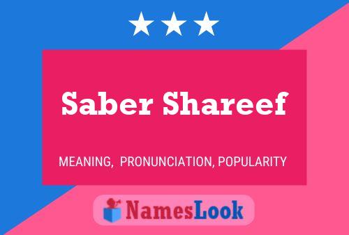 Saber Shareef 名字海报