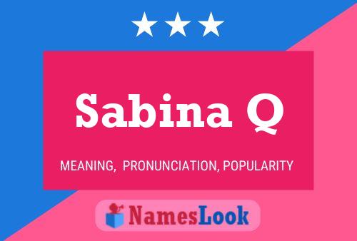 Sabina Q 名字海报