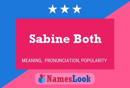 Sabine Both 名字海报