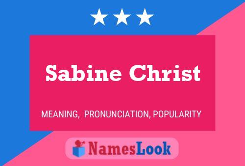 Sabine Christ 名字海报