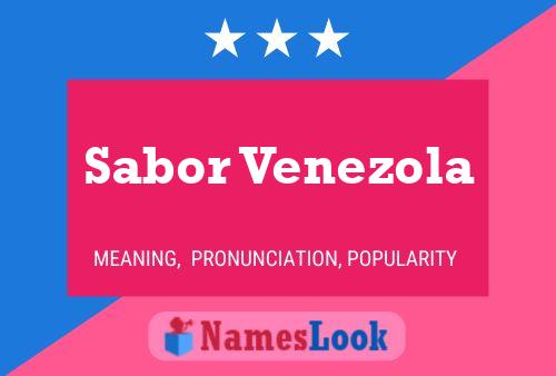 Sabor Venezola 名字海报