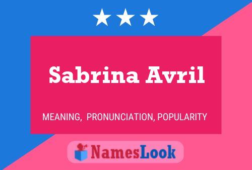 Sabrina Avril 名字海报