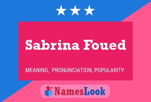 Sabrina Foued 名字海报