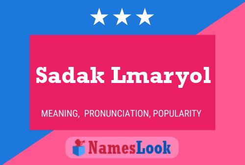 Sadak Lmaryol 名字海报