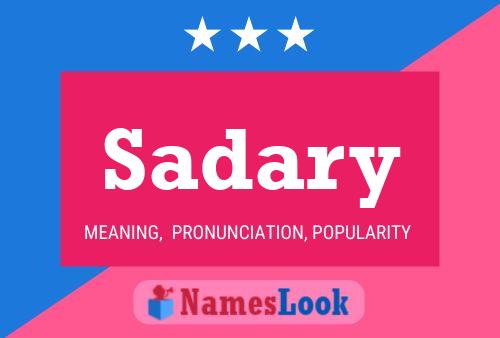 Sadary 名字海报