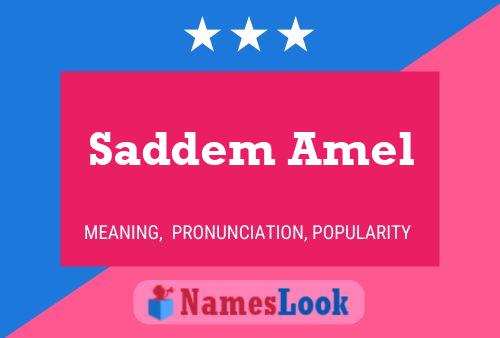 Saddem Amel 名字海报