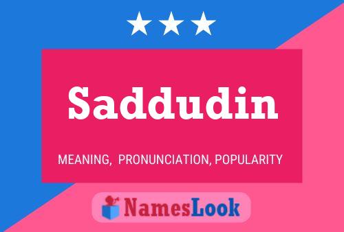 Saddudin 名字海报