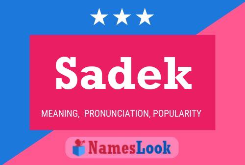 Sadek 名字海报