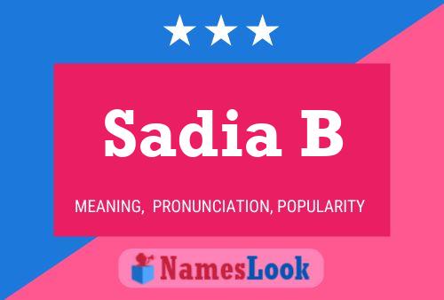 Sadia B 名字海报