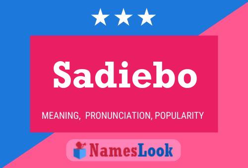 Sadiebo 名字海报