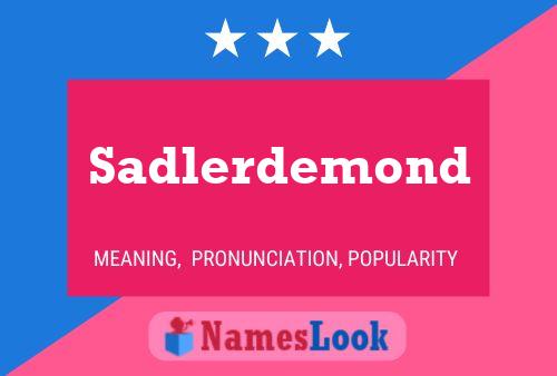 Sadlerdemond 名字海报