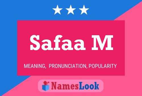 Safaa M 名字海报