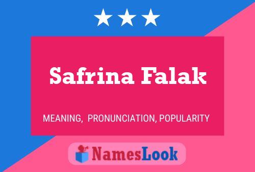 Safrina Falak 名字海报