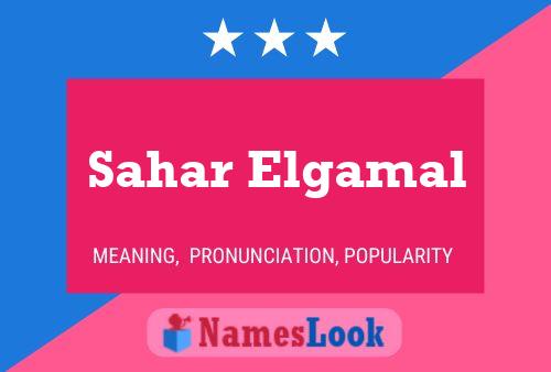 Sahar Elgamal 名字海报