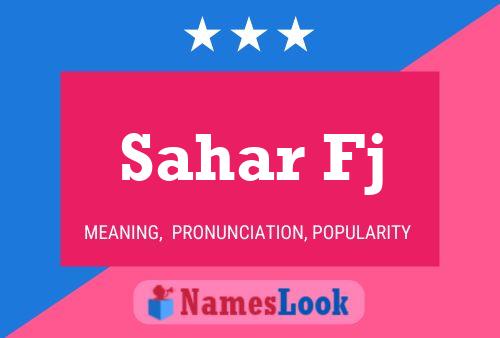 Sahar Fj 名字海报