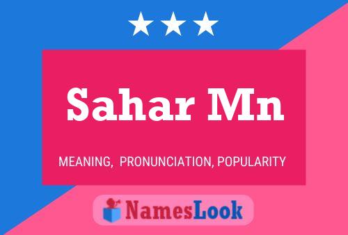 Sahar Mn 名字海报