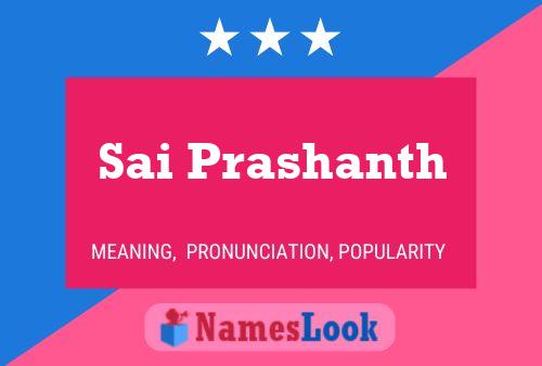 Sai Prashanth 名字海报