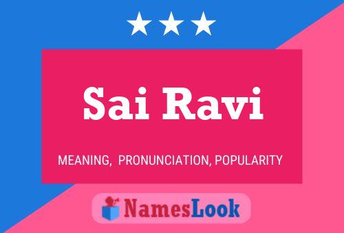 Sai Ravi 名字海报