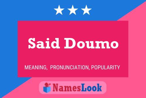 Said Doumo 名字海报