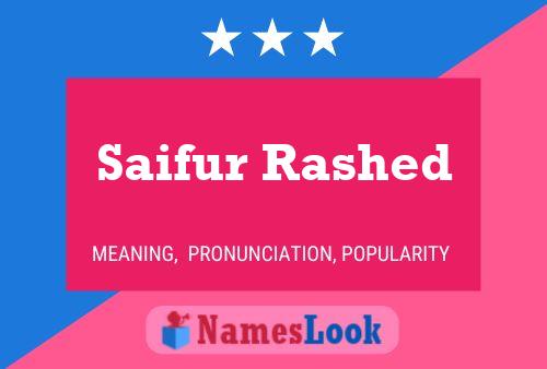 Saifur Rashed 名字海报