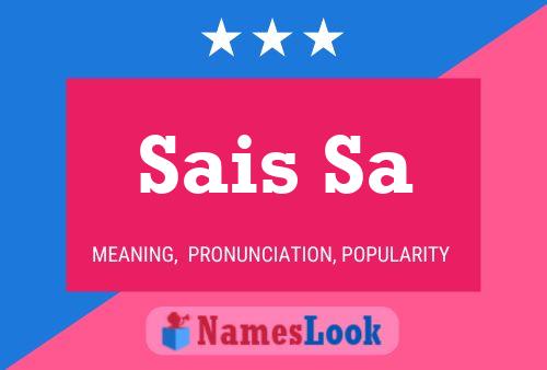 Sais Sa 名字海报