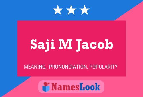 Saji M Jacob 名字海报