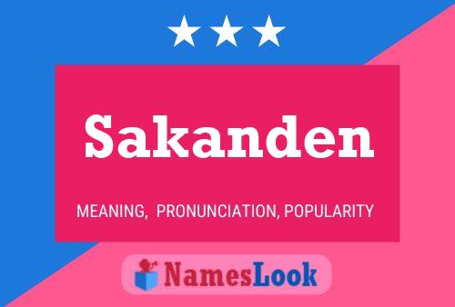 Sakanden 名字海报