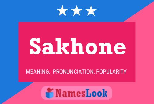 Sakhone 名字海报