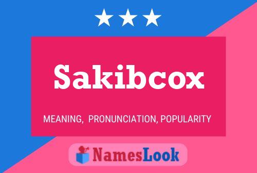 Sakibcox 名字海报