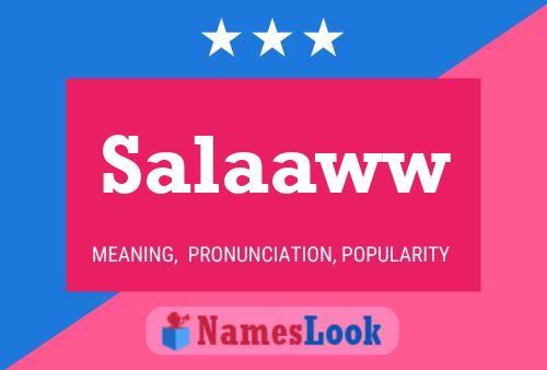 Salaaww 名字海报