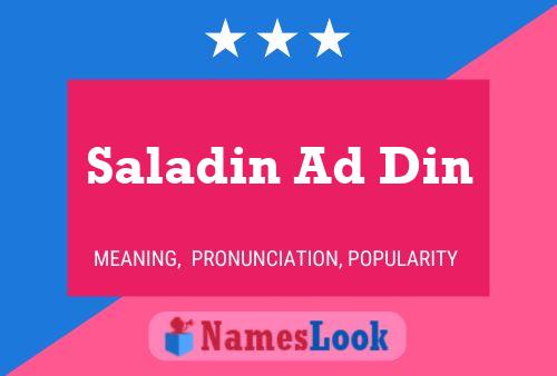 Saladin Ad Din 名字海报