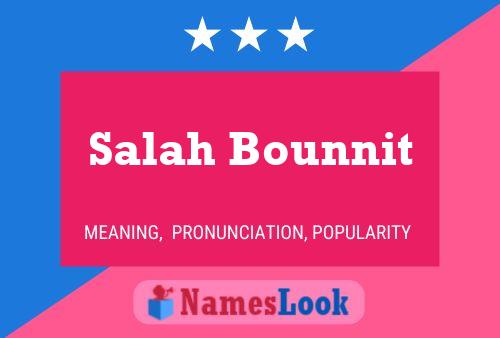 Salah Bounnit 名字海报