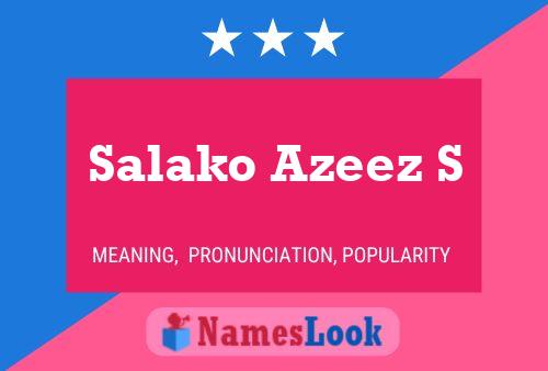 Salako Azeez S 名字海报