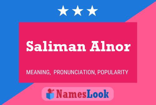 Saliman Alnor 名字海报