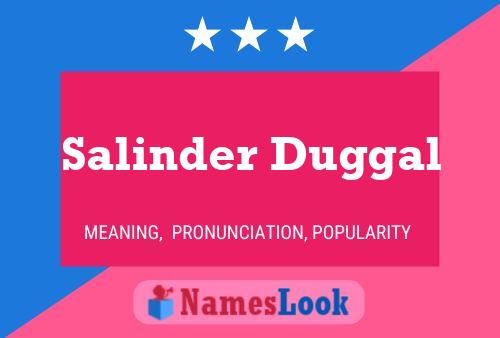 Salinder Duggal 名字海报